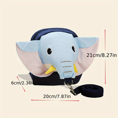 Kids Elephant Backpack with Anti-Loss Wristband Rope for School