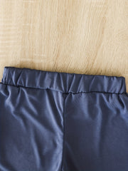 Boys Zipper Polo Shirt and Shorts Set for Summer