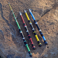 Telescopic Fishing Rod - Lightweight Glass Fiber Rod for Fishing Anywhere