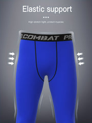 Men's Solid Leggings Active Sports Compression Pants