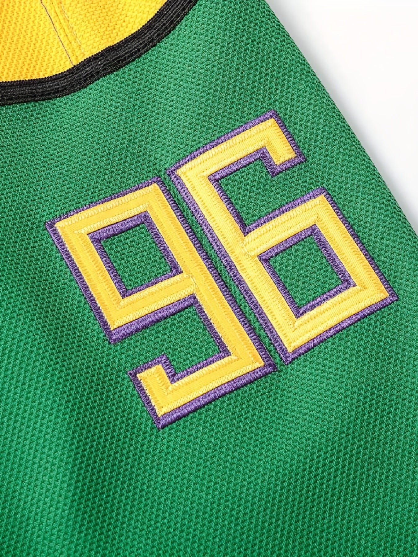 Men's Green Retro Classic Ice Hockey Jersey 96 - Embroidered Stitched Sweats