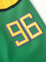 Men's Green Retro Classic Ice Hockey Jersey 96 - Embroidered Stitched Sweats