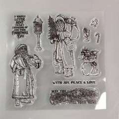 Christmas Santa Claus Metal Cutting Dies And Stamps Scrapbook DIY Stencils