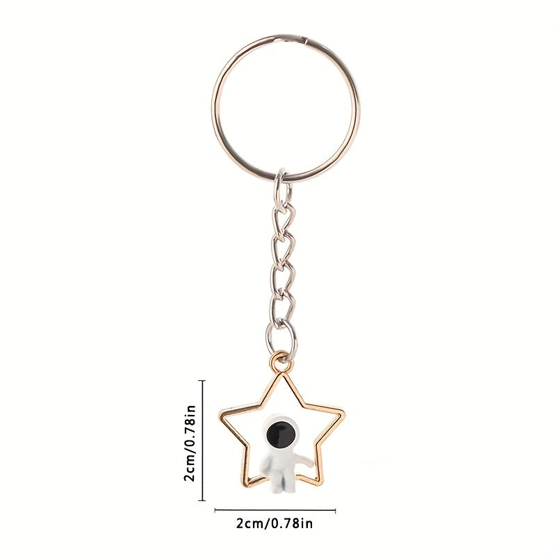 Moon Stars Astronauts Keychains Bag Purse Pendant Gift