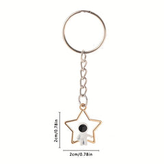 Moon Stars Astronauts Keychains Bag Purse Pendant Gift