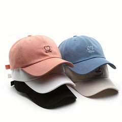 Unisex Embroidered Baseball Cap Curved Brim Sun Hat Adjustable Strap