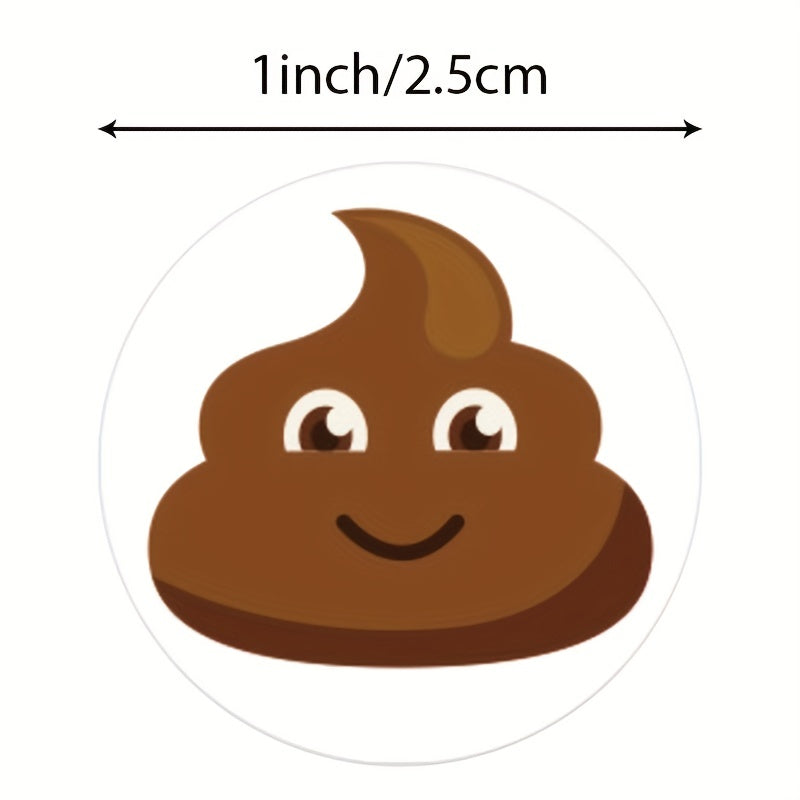 500 Poop Stickers - Comedy Assorted Labels - Fun Gift Seals for Envelopes