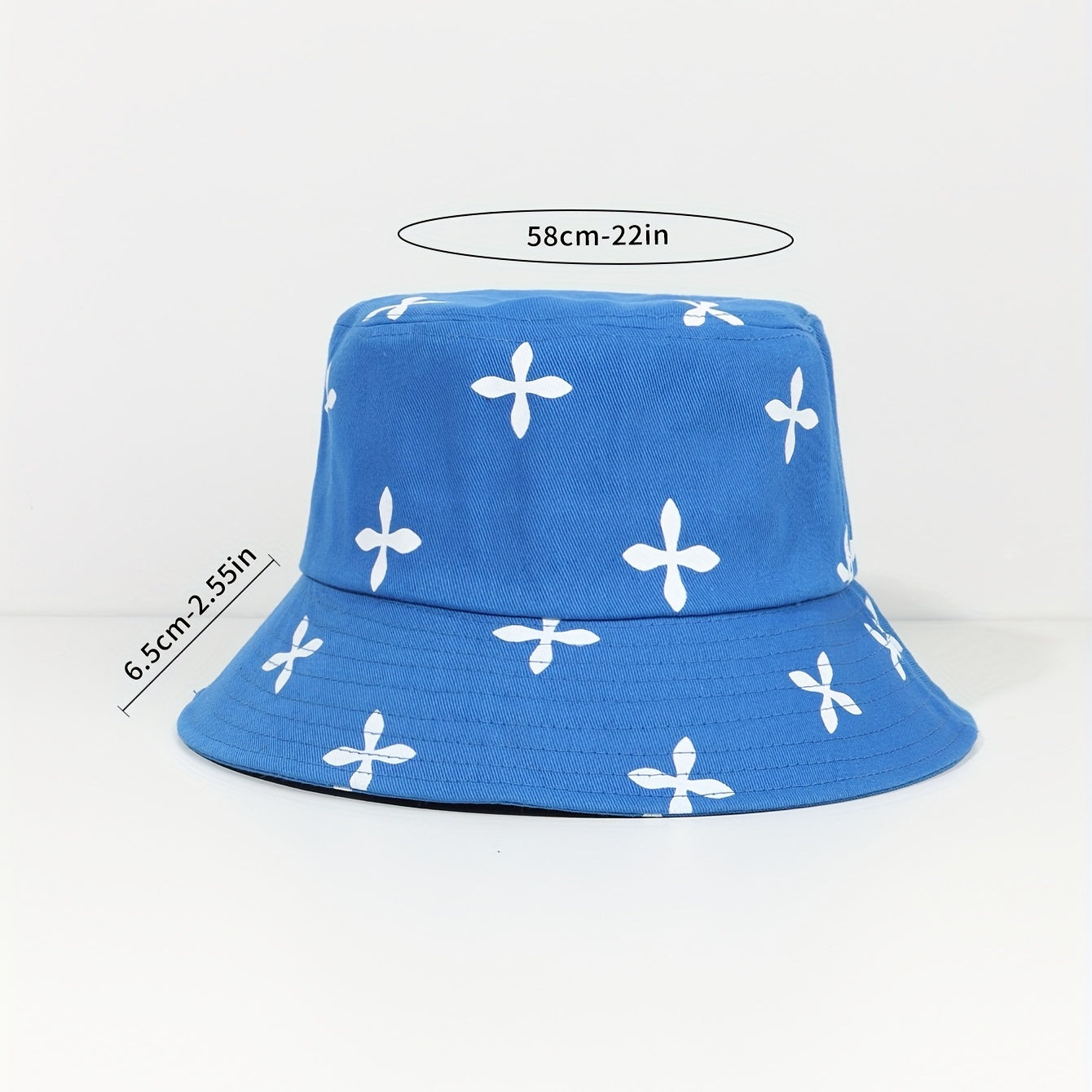 Floral Print Bucket Hat Wide Brim Sun Hat for Women