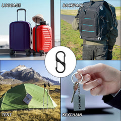 6pcs Carabiner Buckle Clip Snap Hook Keychain For Outdoor Sports