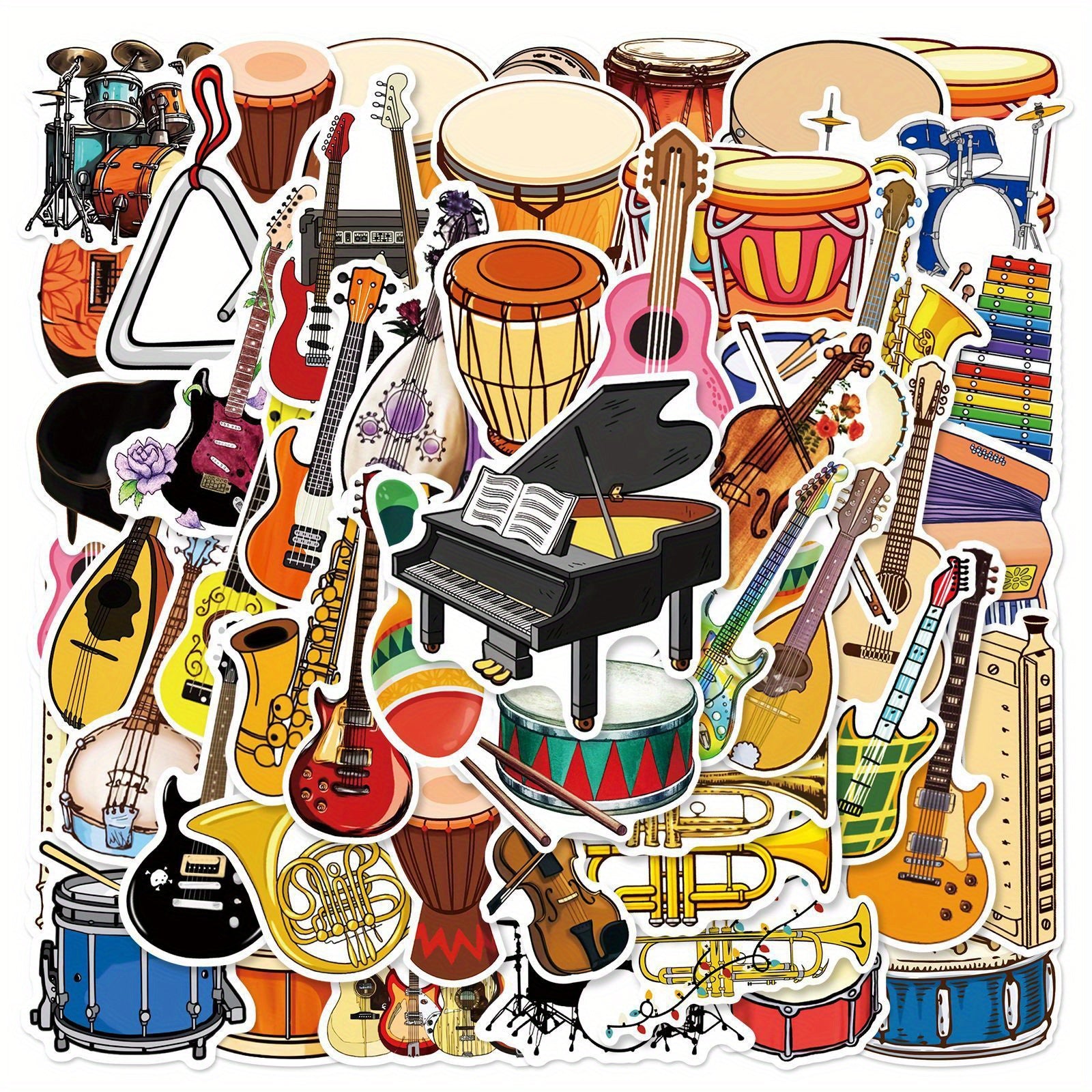 50pcs Cartoon Graffiti Stickers Waterproof Classic Decals for Kids Toys