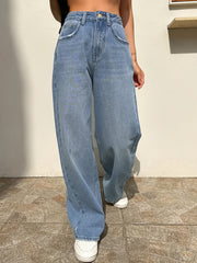 Women's Wide Leg Jeans Loose Fit Denim Pants
