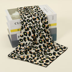 Small Square Scarf Casual Floral Print Headwrap Outdoor Windproof Neck Wrap