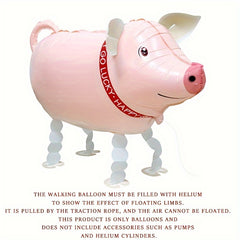 Walking Pig Balloon Animal Aluminum Film Balloon Party Decoration