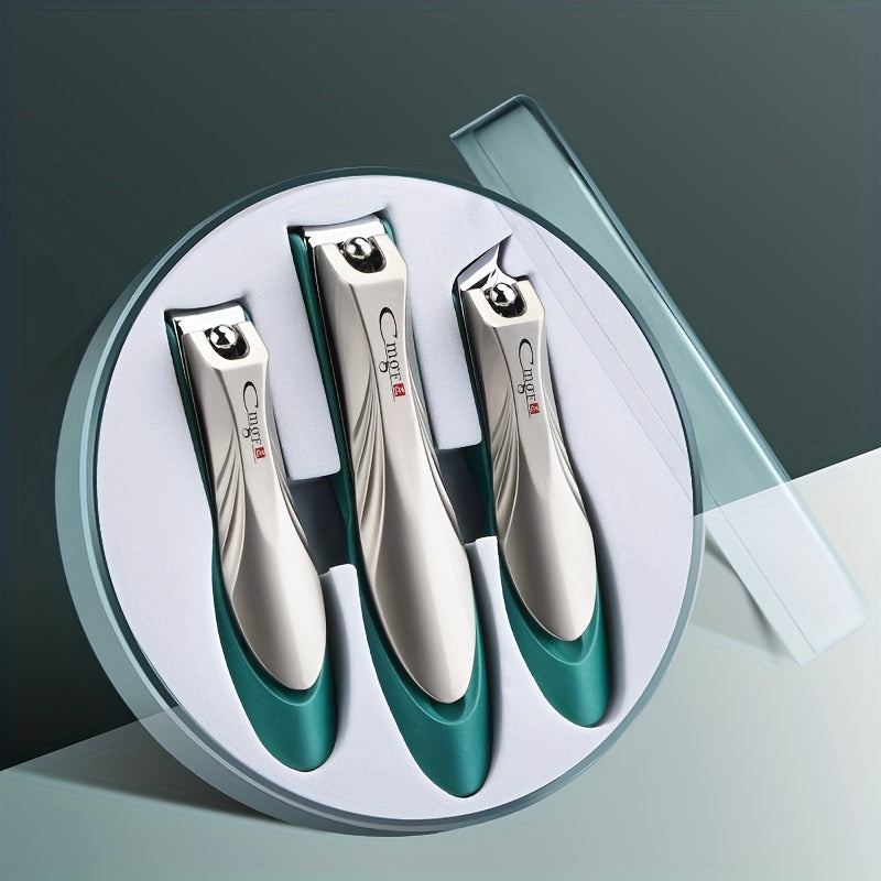 3pcs Nail Clipper Set Household Scissors Diagonal Anti-splash Clippers