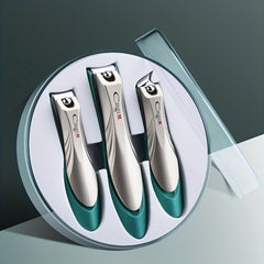 3pcs Nail Clipper Set Household Scissors Diagonal Anti-splash Clippers