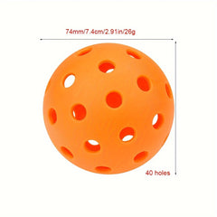 4pcs 40 Holes 74mm Colorful Pickleball High Elasticity