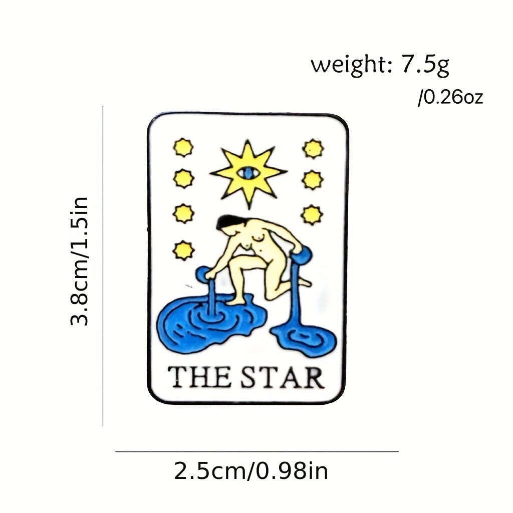 Star & Nude Alloy Brooch for Clothes Bags Jackets
