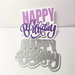 1pc Happy Birthday DIY Metal Embossing Scrapbooking Cutting Die