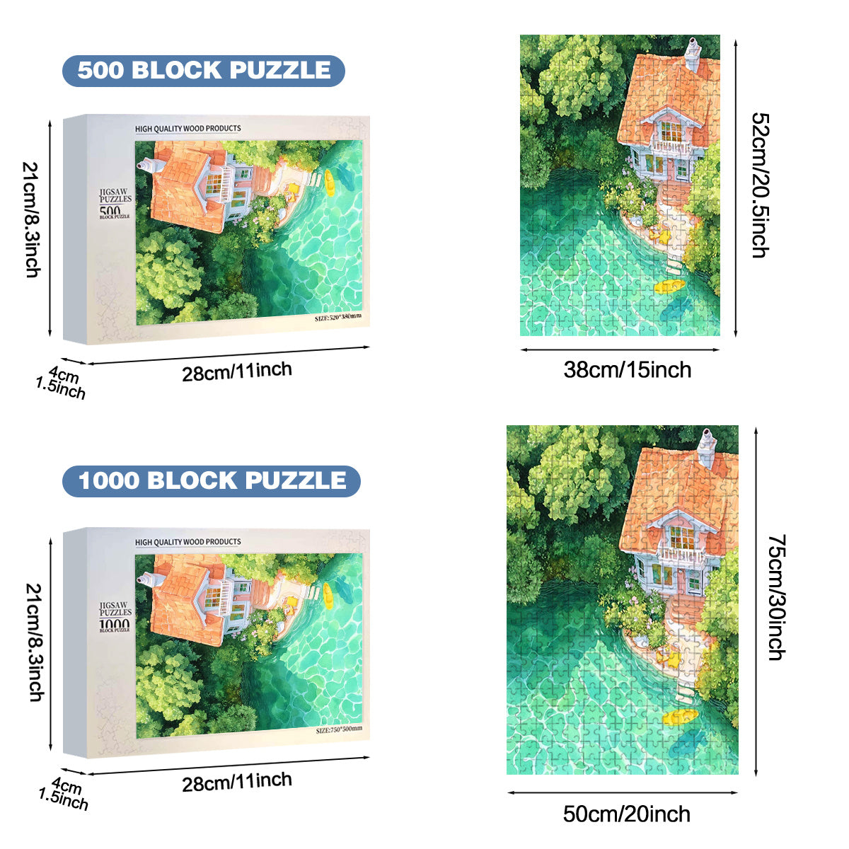 Miyazaki's Fish Tank Wooden Puzzle - 500pcs and 1000pcs
