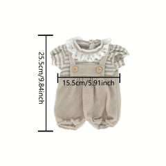 Pink Lace Trimmed Doll Clothes for 17" Dolls with Jumpsuit