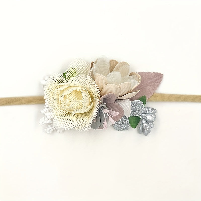 3 Piece Flower Hair Band Set for Baby Girls - Choose Your Style