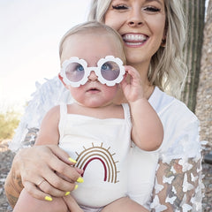 Y2K Flower Shape Sunglasses for Girls, Outdoor Sun Protection Party