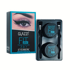 2-in-1 Eyebrow Powder & Eyeliner Set, Waterproof & Durable, Brown