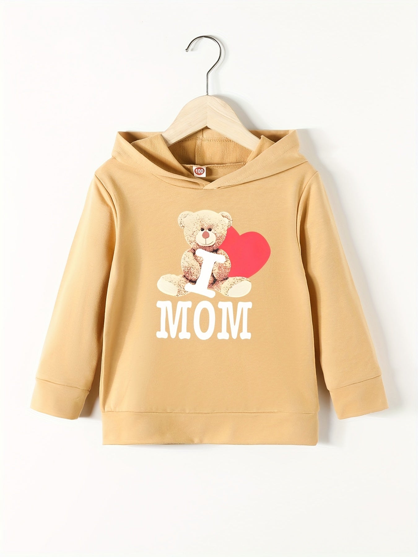 Girls' Bear ''I LOVE MOM'' Sweatshirt Hoodie