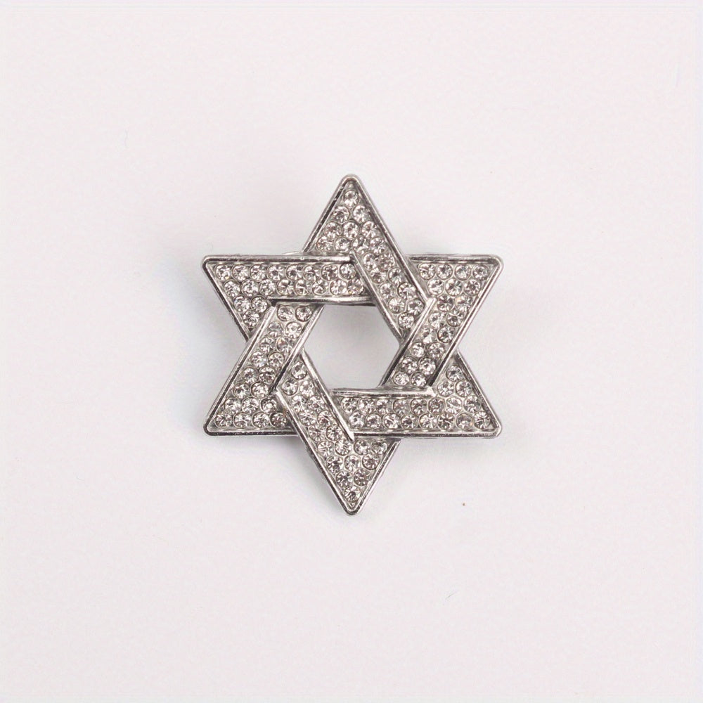 Hexagon Star Brooch Men's Suit & Jacket Accessory