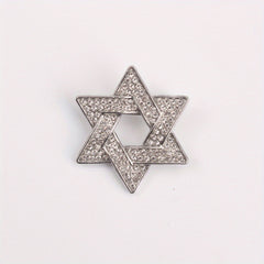 Hexagon Star Brooch Men's Suit & Jacket Accessory