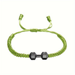 Handwoven Dumbbell Bracelet Alloy Barbell Bracelet