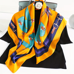 Polyester Print Scarf All match Elasticity Neck Scarf