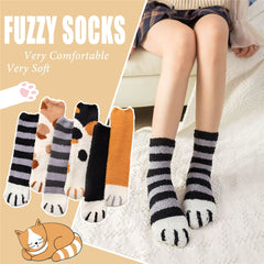 6 Pairs Women's Fuzzy Animal Slipper Socks Cozy Soft Fluffy Warm Socks
