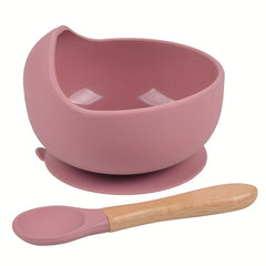 Silicone Baby Feeding Set with Suction Bowls and Spoons