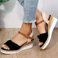 Women's Twist Knot Espadrille Wedge Sandals
