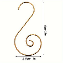 20pcs Christmas Ornament Hooks Metal Wire Hanging Hook For Christmas Tree