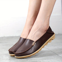Women's Casual Solid Color Flat Loafers Soft Sole Non Slip Shoes