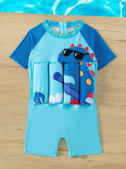 Cute Shark Print Boys Swimsuit for Summer Fun
