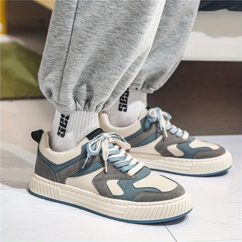 Men's Lace Up Skate Shoes Lightweight Comfy Sneakers Spring Summer