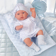 12" Reborn Doll Simulative Soothing Doll Full Enamel Figure Doll Quilt Set