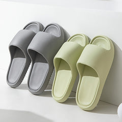 Men's Solid Slides Non Slip Slippers Open Toe Shoes