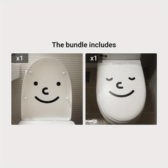 Creative Happy Face Toilet Sticker Waterproof Decor