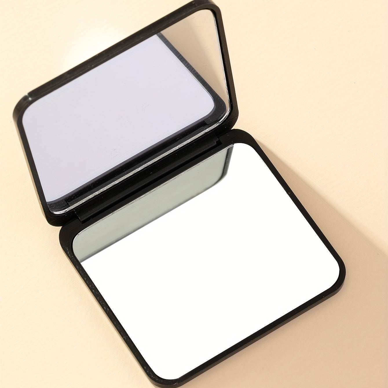 Heart Pattern Square Makeup Mirror Double Side Folding Beauty Mirror