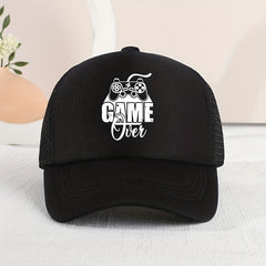 Casual Game Console Mesh Stitching Cap for Summer Holiday Outdoor Traveling
