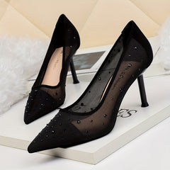 Women's Rhinestone Stiletto Heel Shoes