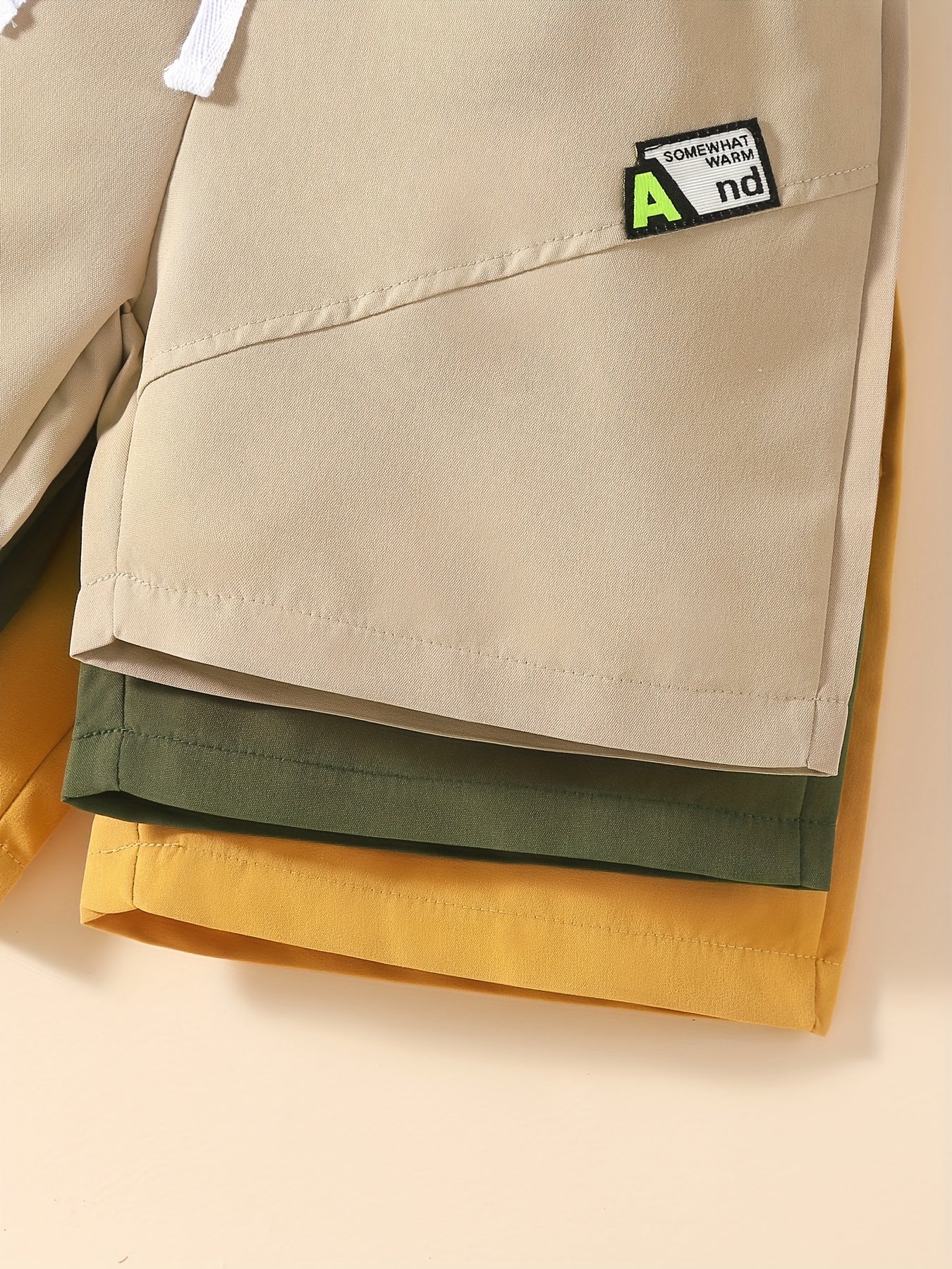 3pcs Boys Stylish Letter Print Comfort Shorts Quick Drying Outdoor Summer