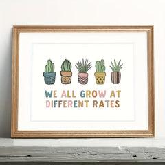 Bohemian Style Growth Mindset Classroom Poster 32X25 cm
