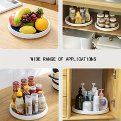 360° Rotating Seasoning Tray Dip Bowl Fruit Dish Bathroom Shelf Storage Rack