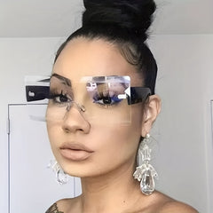 Oversized Square Sunglasses Candy Gradient UV400