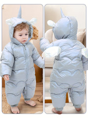 Baby Winter Romper Overalls Hooded Warm Snowsuit Jumpsuit
